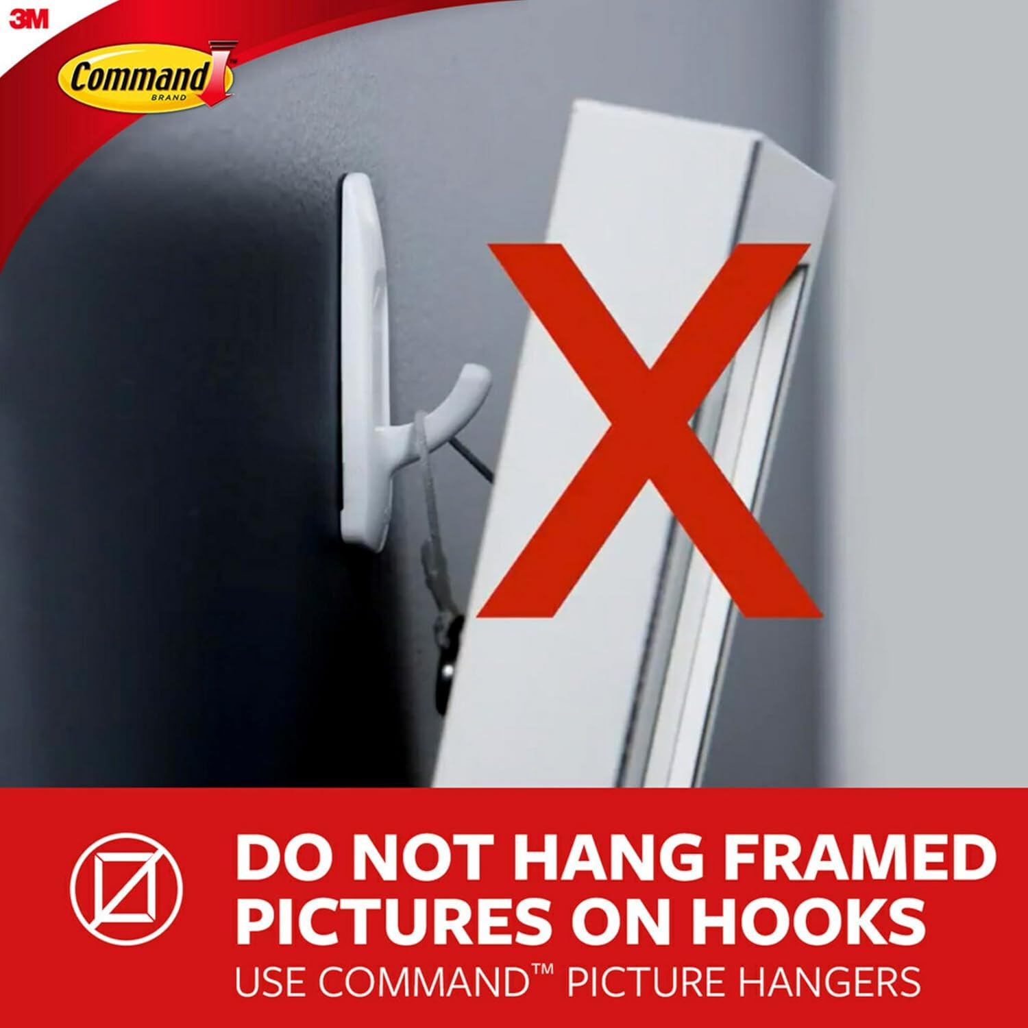 Command Outdoor Medium Slate Terrace Hooks with Foam Strips. 2 Hooks. 4 Strips - Image 7